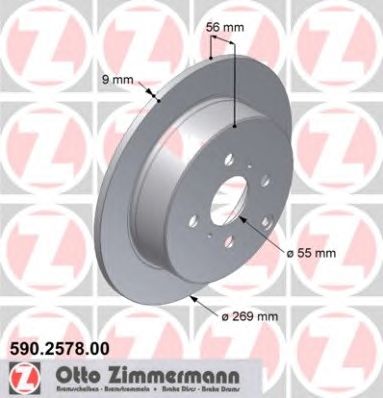 ZIMMERMANN 590257800 Тормозной диск