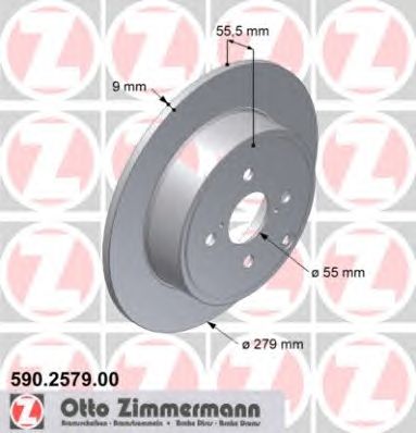 ZIMMERMANN 590257900 Тормозной диск