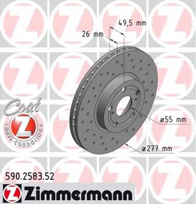 ZIMMERMANN 590258352 Тормозной диск