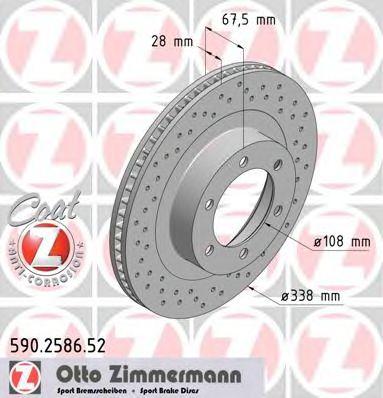 ZIMMERMANN 590258652 Тормозной диск
