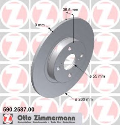 ZIMMERMANN 590258700 Тормозной диск