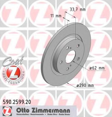 ZIMMERMANN 590259920 Тормозной диск