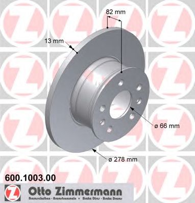 ZIMMERMANN 600100300 Тормозной диск