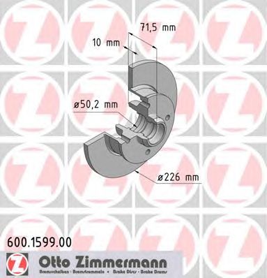 ZIMMERMANN 600159900 Тормозной диск