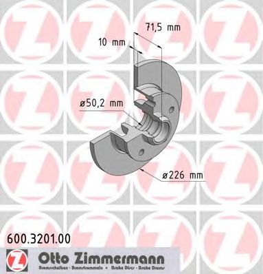 ZIMMERMANN 600320100 Тормозной диск