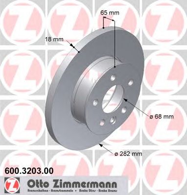 ZIMMERMANN 600320300 Тормозной диск