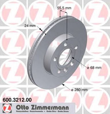 ZIMMERMANN 600321200 Тормозной диск