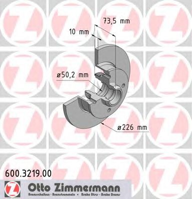 ZIMMERMANN 600321900 Тормозной диск