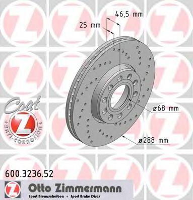 ZIMMERMANN 600323652 Тормозной диск
