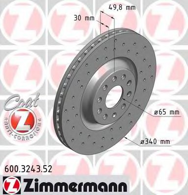 ZIMMERMANN 600324352 Тормозной диск