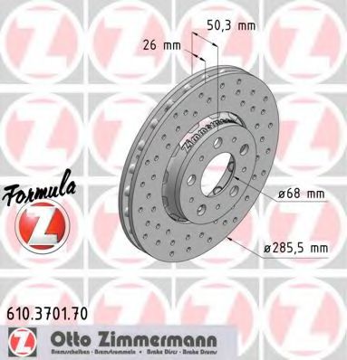 ZIMMERMANN 610370170 Тормозной диск