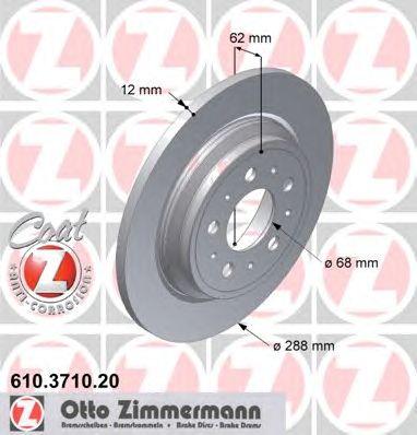 ZIMMERMANN 610371020 Тормозной диск