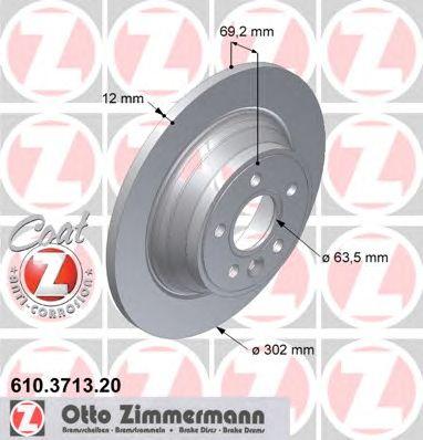 ZIMMERMANN 610371320 Тормозной диск